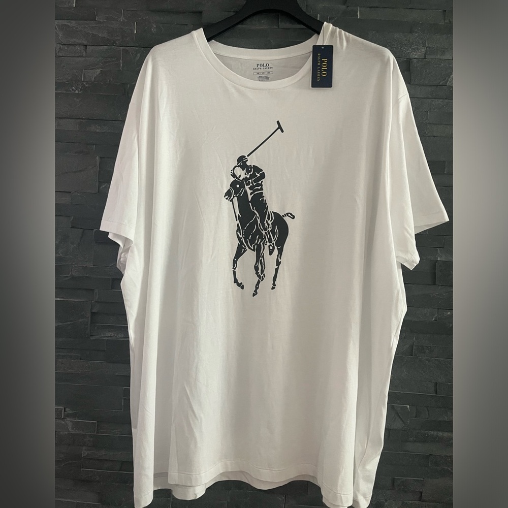 Polo Ralph Lauren 100%Cotton ShortSleeve CrewNeck w/Large Logo at Front Tee 4XB